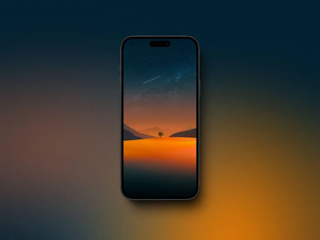 Fondo de pantalla "Rancho Twilight" con árboles para iPhone