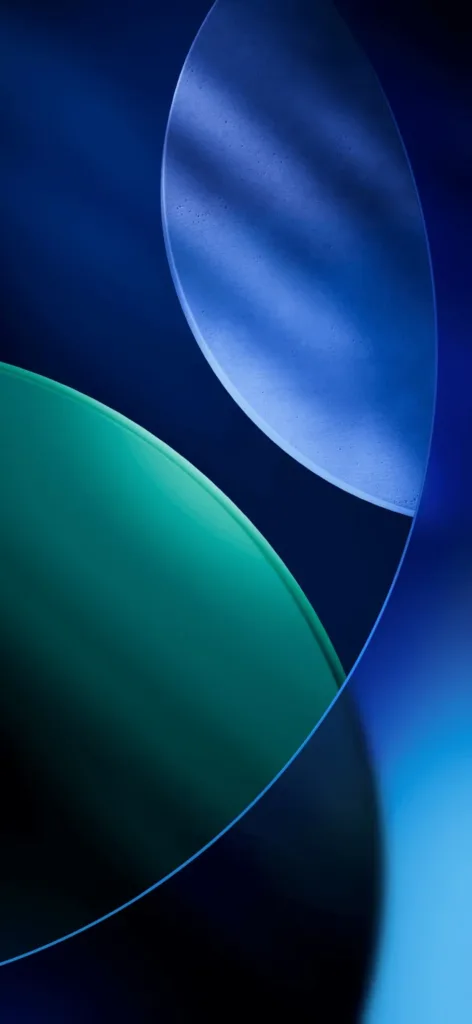 iOS 26 wallpaper 7 with Blue color and Dark, Minimalistic style at QHD 1476 × 3200 pixels