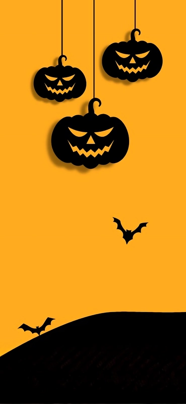 Halloween Mobile wallpaper 4 with Yellow, Colorful and Minimalistic at 2K 1179 × 2556 pixels for smartphone