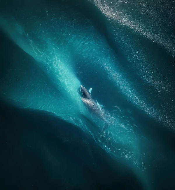 Blue nature-style wallpaper for Vivo X Fold 6